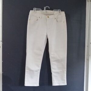 - Michael Kors Gold buttons tags size 4 white denim jeans